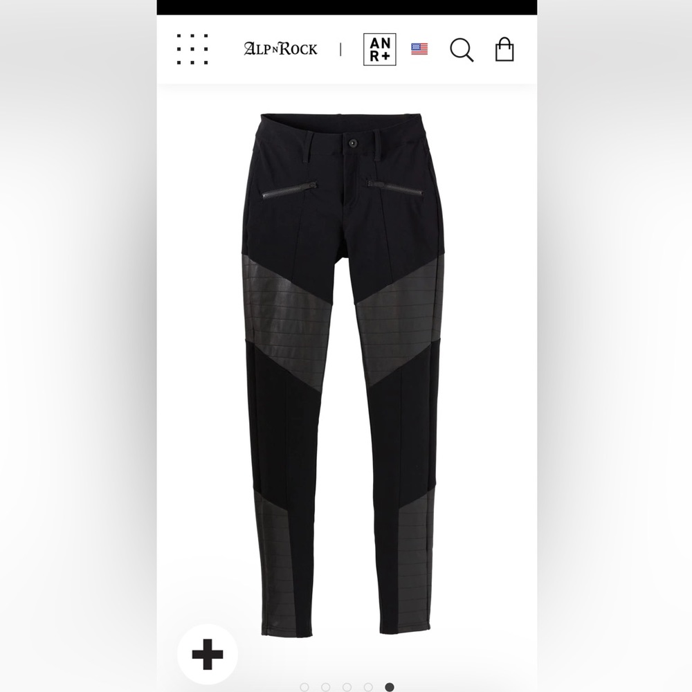 Alp N Rock Sloan High Rise Moto Pant w/ vegan friendly leather patches 🐈‍⬛ SMALL - Picture 6 of 16